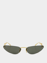 Gucci Gold-Toned Cat-Eye Sunglasses with Pearls