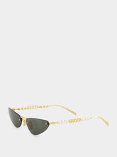 Gucci Gold-Toned Cat-Eye Sunglasses with Pearls