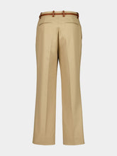 Gucci Beige Cotton Drill Pants with Horsebit