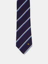 Gucci Dark Blue Embroidered Silk Jacquard Tie