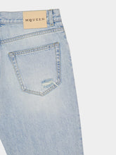 Alexander McQueen Washed Blue Stonewashed Slim Fit Jeans