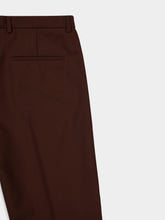 Gucci Dark Brown Embossed Wool Twill Pants