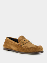 Saint Laurent Snuff Brown Loafers in Suede