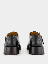 Alexander McQueen Black T-Bar Creeper Leather Shoes