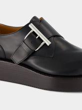 Alexander McQueen Black T-Bar Creeper Leather Shoes