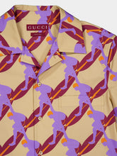 Gucci Beige Multicolour Printed Cotton Shirt