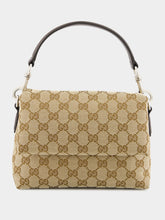 Gucci Beige and Dark Brown Small GG Crossbody Bag with Web