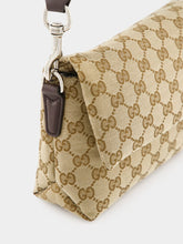 Gucci Beige and Dark Brown Small GG Crossbody Bag with Web