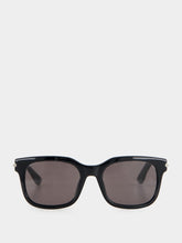 Alexander McQueen Black City T-Bar Rectangular Sunglasses