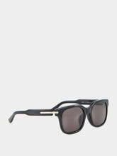 Alexander McQueen Black City T-Bar Rectangular Sunglasses