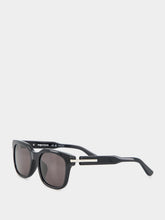 Alexander McQueen Black City T-Bar Rectangular Sunglasses