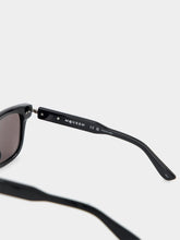 Alexander McQueen Black City T-Bar Rectangular Sunglasses