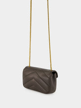 Saint Laurent Urban Grey Loulou Mini Lambskin Crossbody Bag