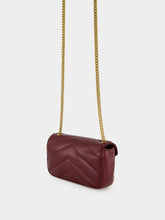 Saint Laurent Rouge Cabernet Loulou Mini Lambskin Crossbody Bag