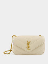 Saint Laurent Loulou Mini Bag in Blanc Vintage Lambskin