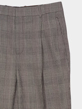 Saint Laurent Noir et Marron Prince of Wales Wool Pants