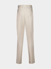 Saint Laurent Beige High-Waisted Wool Trousers