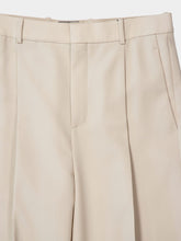 Saint Laurent Beige High-Waisted Wool Trousers