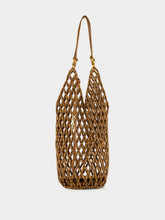 Saint Laurent Brown Beaded Hobo Shoulder Bag