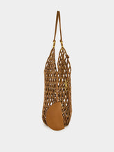 Saint Laurent Brown Beaded Hobo Shoulder Bag