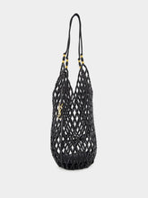 Saint Laurent Black Beaded Hobo Shoulder Bag