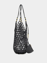 Saint Laurent Black Beaded Hobo Shoulder Bag