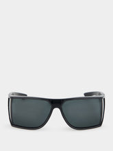 Saint Laurent Black Shield Wrap-Around Sunglasses