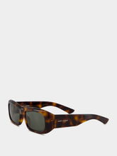 Saint Laurent Medium Havana and Grey Rectangular Sunglasses