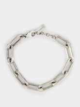 Saint Laurent Oval Link Bracelet in Silver Brass