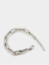 Saint Laurent Oval Link Bracelet in Silver Brass