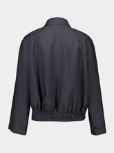 Gucci Dark Grey Wool Bomber Jacket