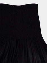 Saint Laurent Black Ruffled Maxi Skirt in Silk Crepe Muslin