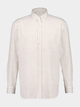 Saint Laurent Cassandre Striped Cotton Poplin Shirt
