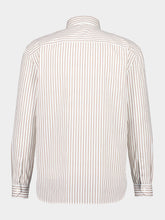 Saint Laurent Cassandre Striped Cotton Poplin Shirt