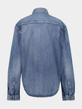 Saint Laurent Cassandre Shirt in Day Blue Denim