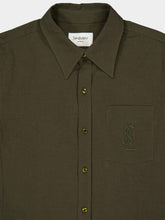 Saint Laurent Cassandre Fitted Linen-Cotton Shirt