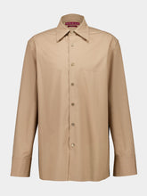 Gucci Beige Embossed Cotton Poplin Shirt