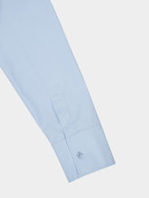 Gucci Baby Blue Cotton Poplin Shirt with Embossed Logo
