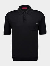 Gucci Black Fine Wool Knit Polo Top