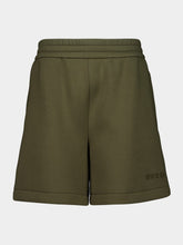 Gucci Dark Green Embroidered Jersey Shorts