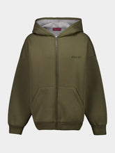 Gucci Dark Green Embroidered Hooded Jersey Sweatshirt