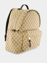 Gucci Ebony GG Canvas Backpack with Zip Closure
