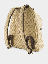 Gucci Ebony GG Canvas Backpack with Zip Closure