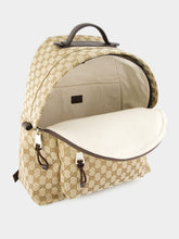 Gucci Ebony GG Canvas Backpack with Zip Closure