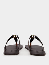 Saint Laurent Burnt Brown Babylone Leather Slides