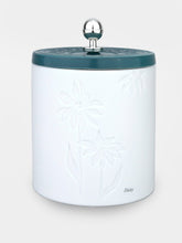 Leitão & Irmão Daisy Porcelain Box with Silver Handle