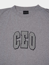Balenciaga CEO Logo Boxy T-Shirt in Heather Grey