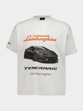 Balenciaga Dirty White Lamborghini Graphic T-Shirt