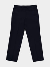 Gucci Dark Blue Twill Trousers with Web Detail