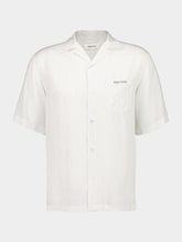 Alexander McQueen White Striped Hawaiian Shirt